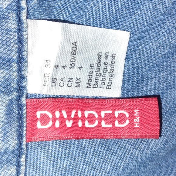 Divided jean shirt. (#0911) - Picture 5 of 6